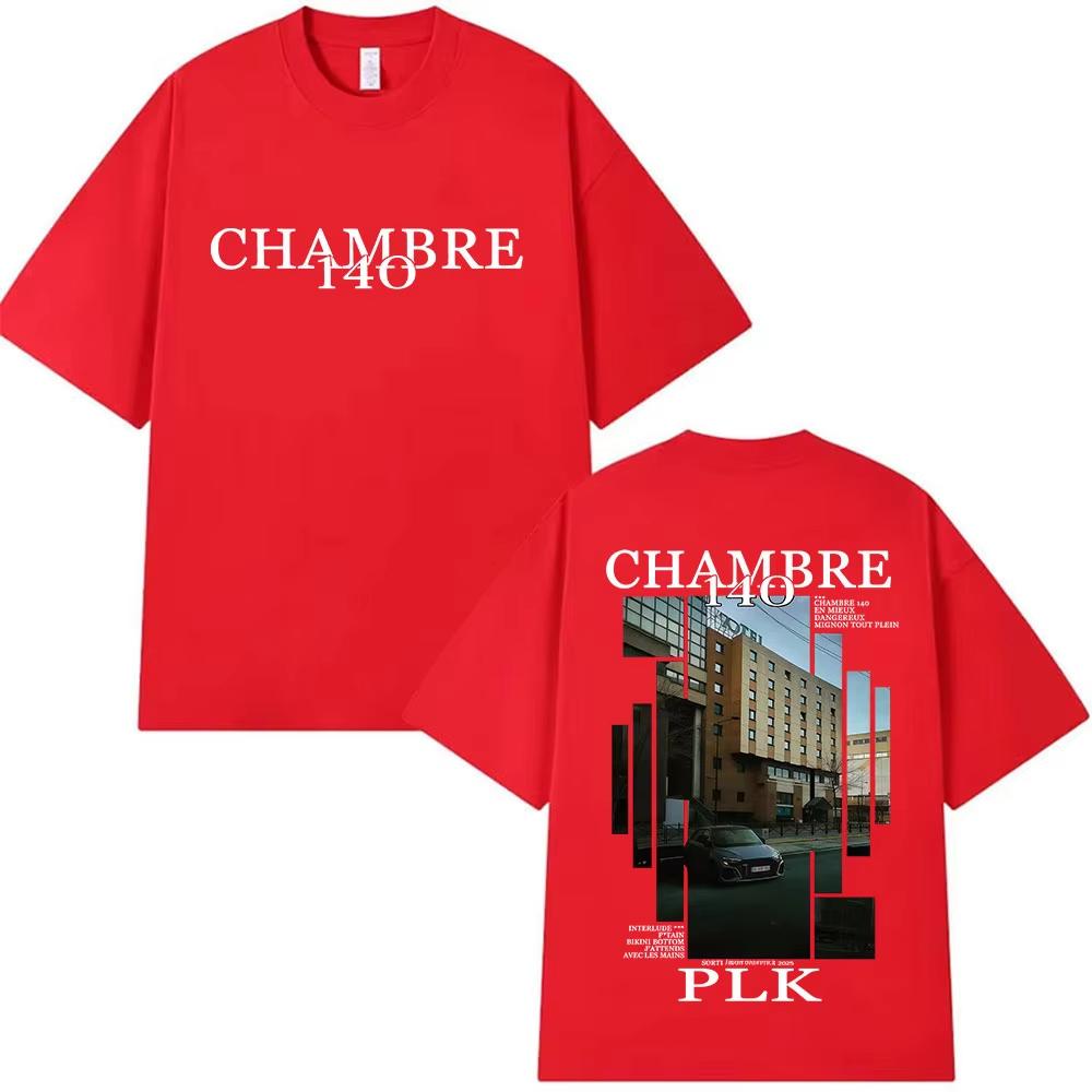 2026 Summer Rapper Plk CHAMBRE 140 Pt3 Tour Merch Mens Hip Hop Street Fashion 100 Pure Cotton Printed Unisex Tshirt