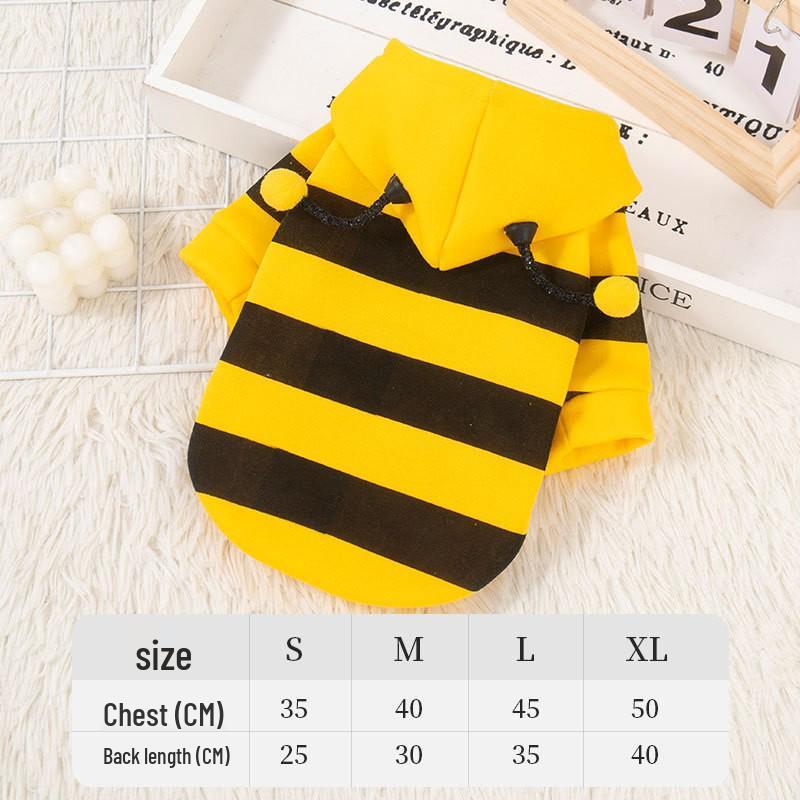 Autumn Warm Hoodie for Cats & Dogs: Little Bee Design, Anti-Shedding