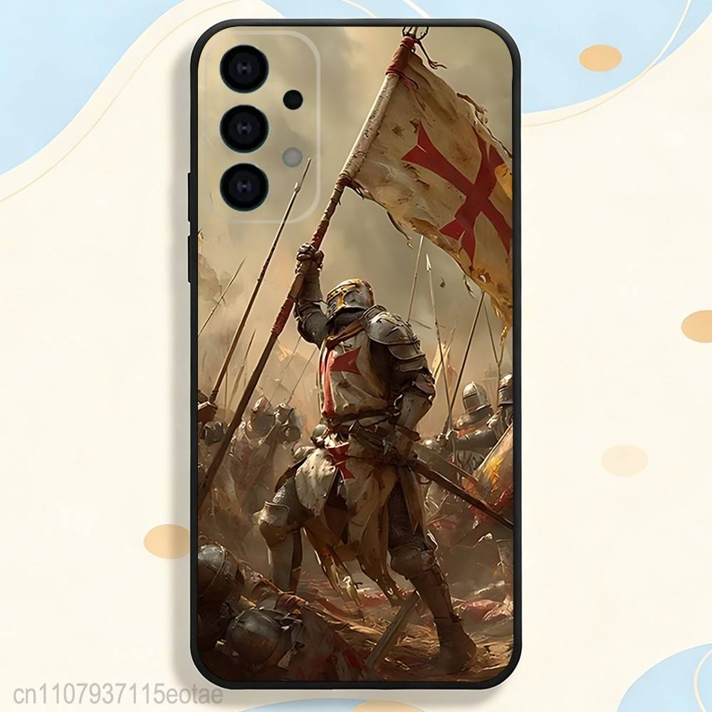 Kreuzritter Templer Ritter Kunst Hülle für Samsung Galaxy S26 S21 S25 FE S24 S23 Ultra S20 S9 S22 Plus S10 TPU Abdeckung