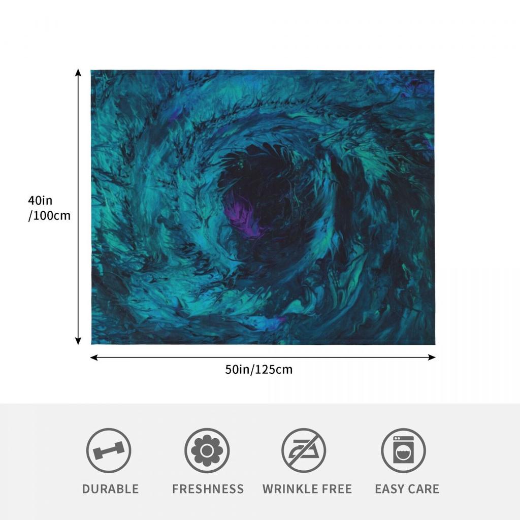 Into The Abyss Painted By Flailing Frog Throw Blanket Warm For Winter Beautifuls Decorative Sofa Giant Sofa Bed Covers Blankets