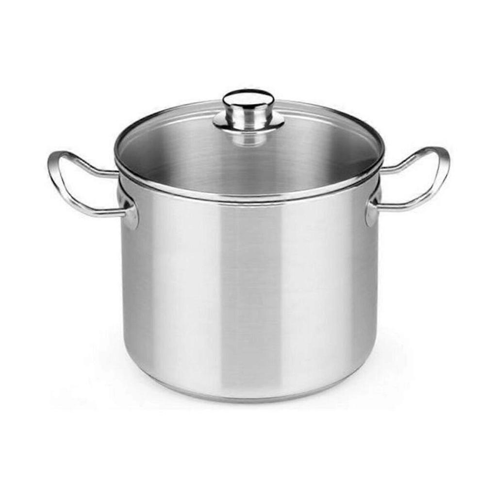 Pot with Glass Lid BRA A343937 Steel Stainless steel Stainless steel 18/10