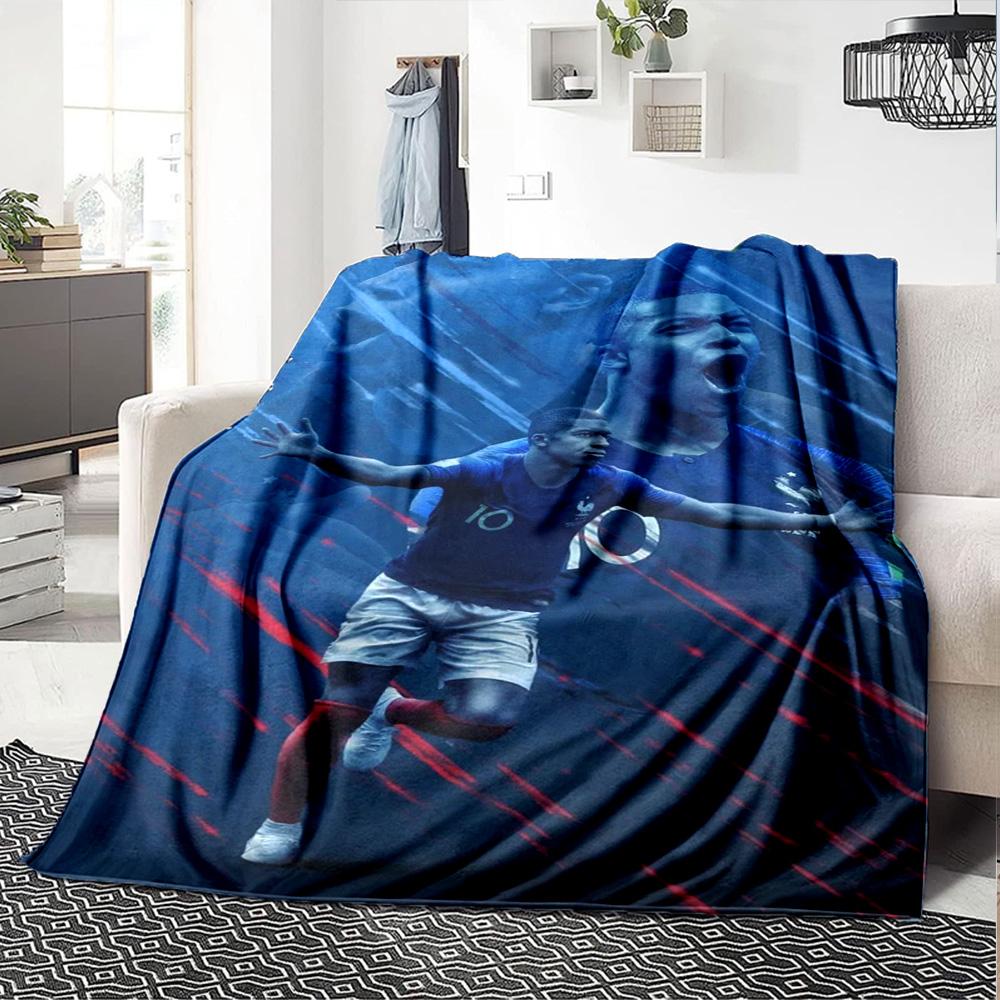 Star Player Kylian Mbappé Blanket Warmthful Decor Great for Chair Livingroom Office Chair for All Occasions Warmthful Decor