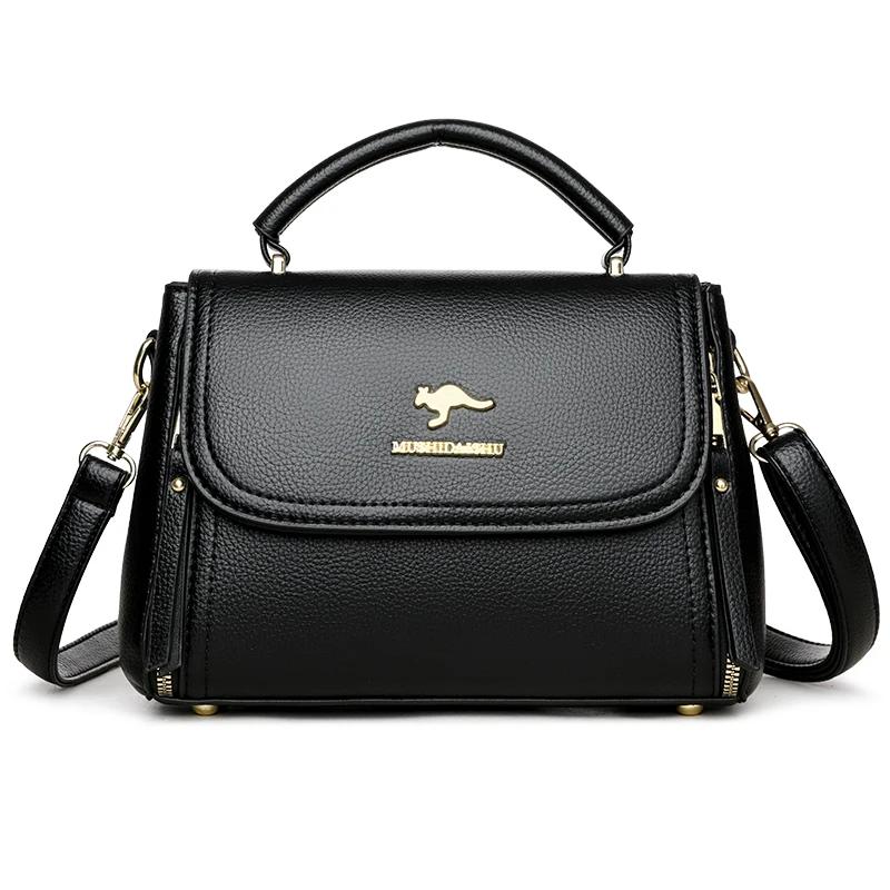 Women's Soft Leather Top-Handle Bags Luxury Design Shoulder Messenger Bags High Quality Handbags and Purses Commuting Sac a Main