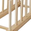 Vertical Wooden Dish Drying Rack 6 Grids Pine Wood Dish Drying Rack with Stable Base for Cups Cutting Boards