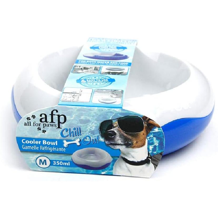 ALL FOR PAWS Chill Out - Dog Cooler Bowl, Pet Frosty Bowl, Pet Cooler Bowls Keeps Water Cool and Fresh for Hours M