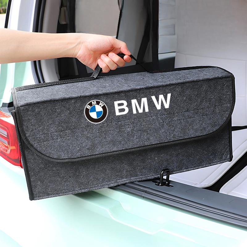 NNEJ4 Felt Cloth Car Trunk Storage Box For BMW Mini Cooper One JCW F54 F55 F56 F57 F60 Foldable Organizer Case Car Supplies keychain
