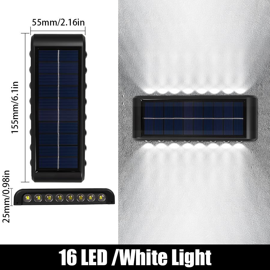 14/16 LED Solar Wall Lamp 1200mAh Outdoor Waterproof Up and Down Solar Lighting Light for Garden Fence Decoration Sunlight Light