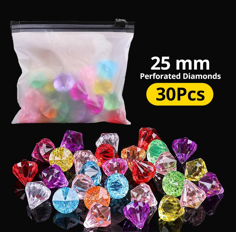 

Ovly Kids Diamond Gems Toy Princess Castle Treasure Box Colored Acrylic Crystal для девочек Рождественский подарок Красота и мода Игрушки