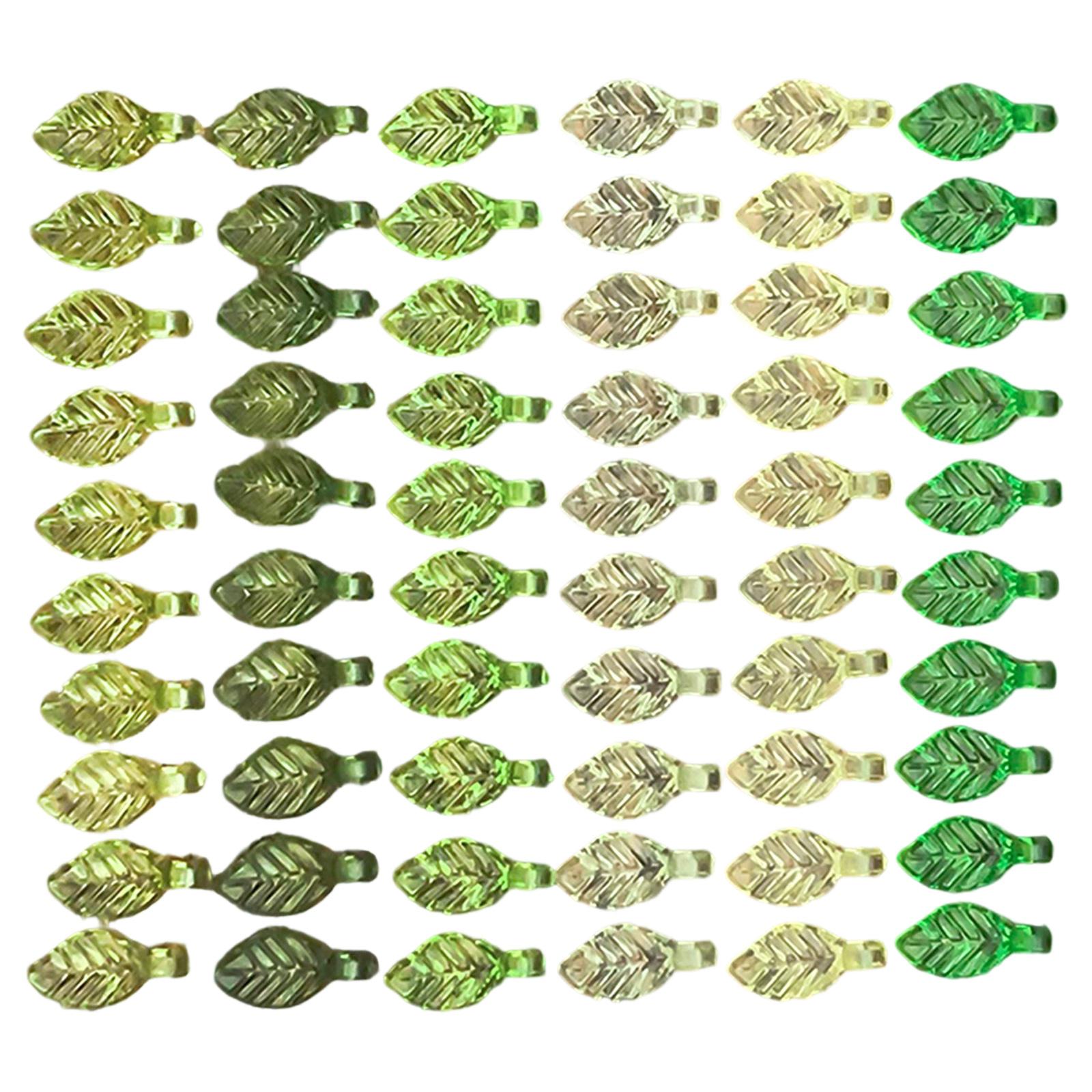 

40/50/60 шт. Деликатные прозрачные зеленые акриловые подвески-листья с отверстиями, различные стили для DIY ювелирных изделий, аксессуары для рукоделия F