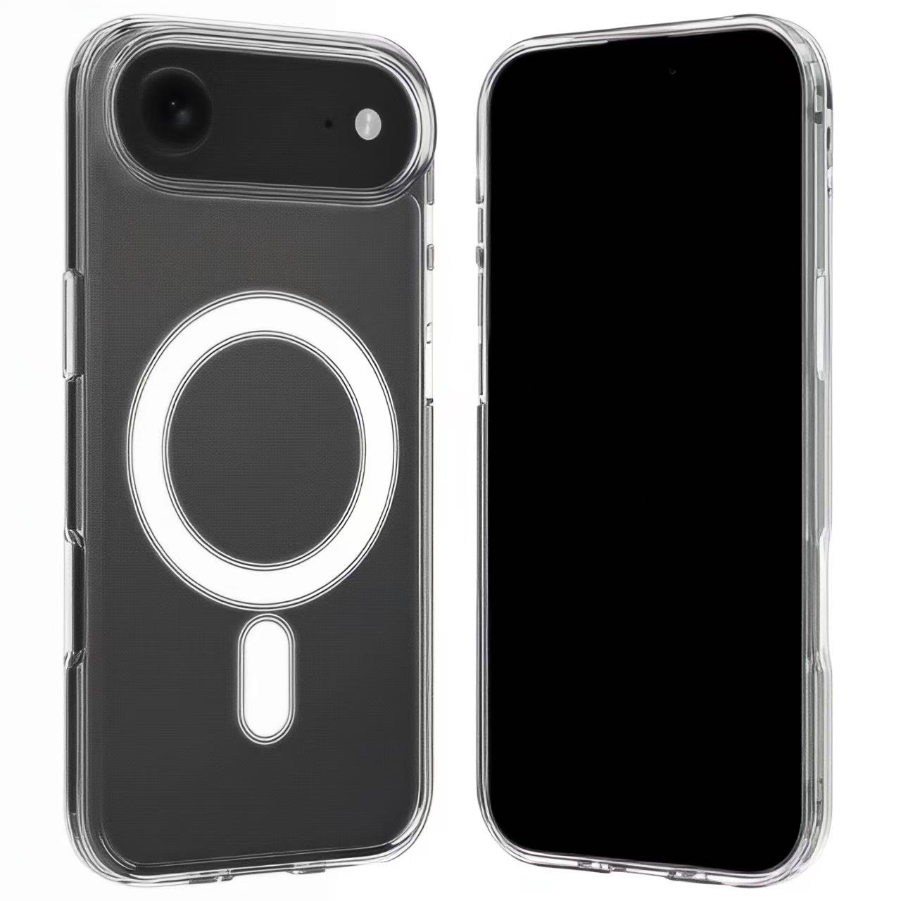 

For iPhone 17 Air Clear Case Compatible with MagSafe WANLONFENG LM2 Series Phone Cover (Big Lens Hole) Transparent