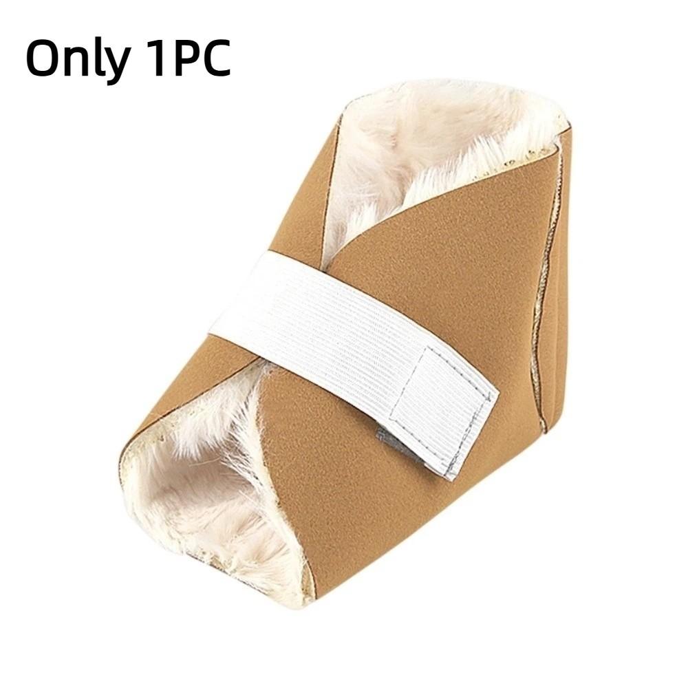 

1PC with Securing Strap Foot Heel Warmer Warm Cowhide Feet Cover Rabbit Fur Ankle Cover Unisex 1PC