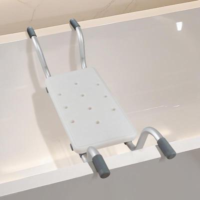 Asiento Retráctil Antideslizante de Aluminio para Bañera y Estante de Almacenamiento para Personas Mayores y Mujeres Embarazadas