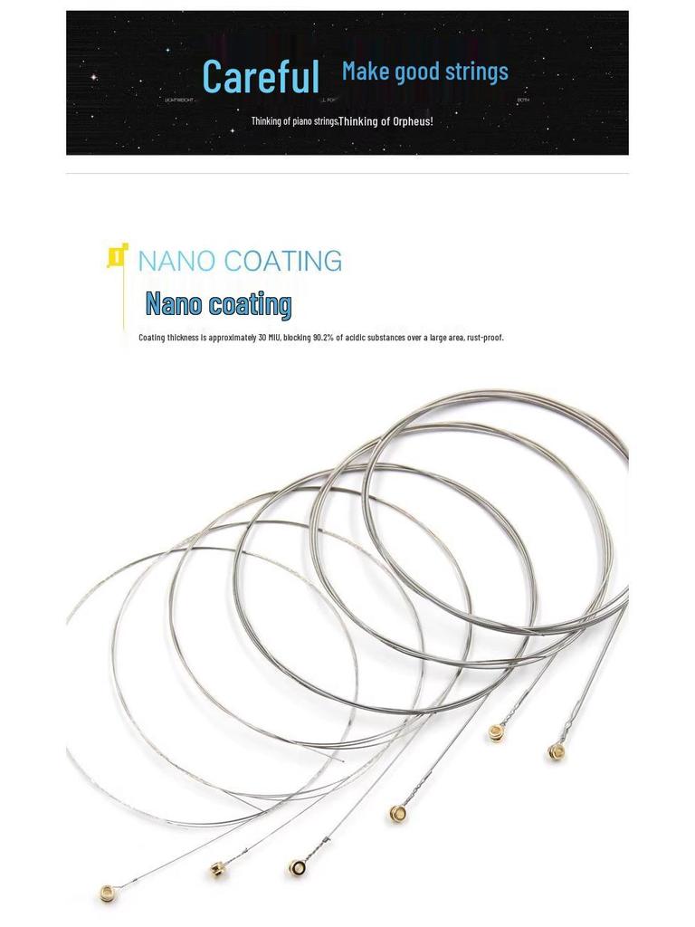 Orphee Electric Guitar Strings Fire Gun G Series, Rustproof Double Coating, Set of Strings