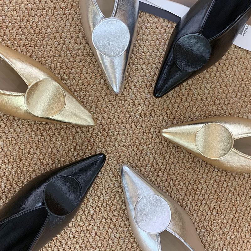 Fashion Pointed Toe Footwear Slip On Women Flats With Shoes Female Slides Fashion Shallow Ladies Flats Shoes New In 2025 Spring Summer