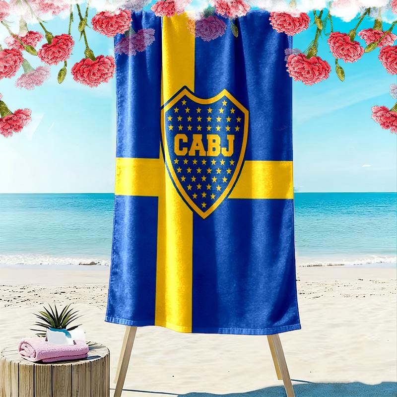 Boca Juniors Print Beach Towel, Large Soft Quick Dry Towel for Beach Camping Swimming