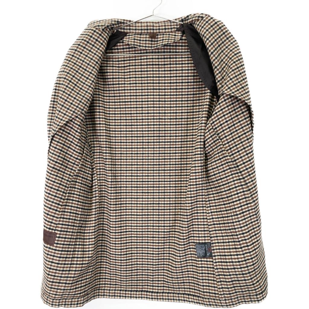 UNITED ARROWS 1122-110-6163 Beige X Brown Houndstooth LOVAT Tailored Jacket Jacket 46 Beige / brownUsed