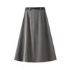 KANO SEIKA Pleated Long Skirt with Uniform Elastic High Loose Plus Sizes Simple Perfect for Everyday and Solid Size L Women's Belt, Skirt, Waist,