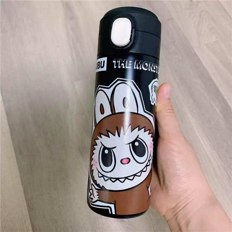 Large Capacity 304 Stainless Steel Children's Thermos Cup Student Portable Water Cup Female High Value Bouncing Cover Cup