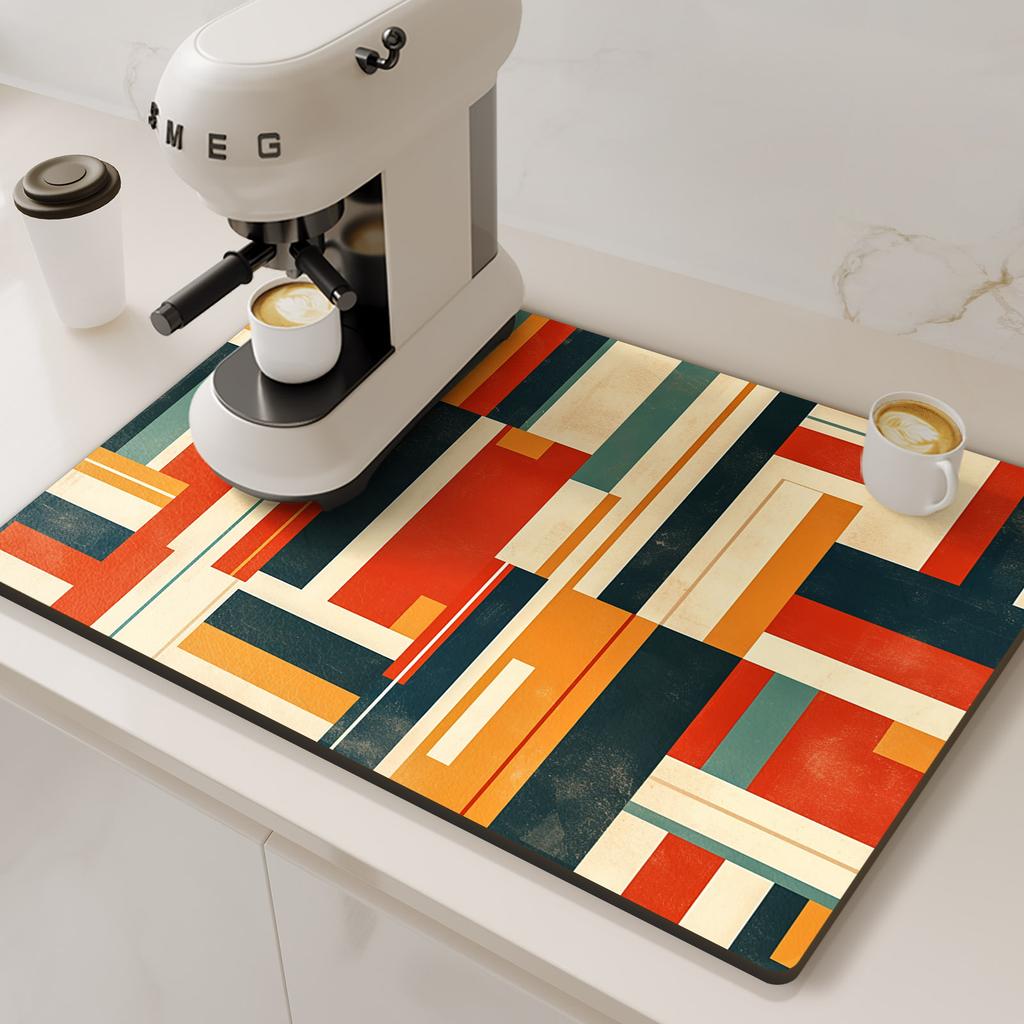 Coffee Machine Mat Drain Pad For Kitchen Non-slip Dish Drying Mats Quick Dry Tableware Faucet Placemat Dinnerware