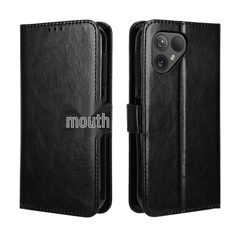 Fairphone 5/6 Leather Flip Case with Card Slot and Lanyard