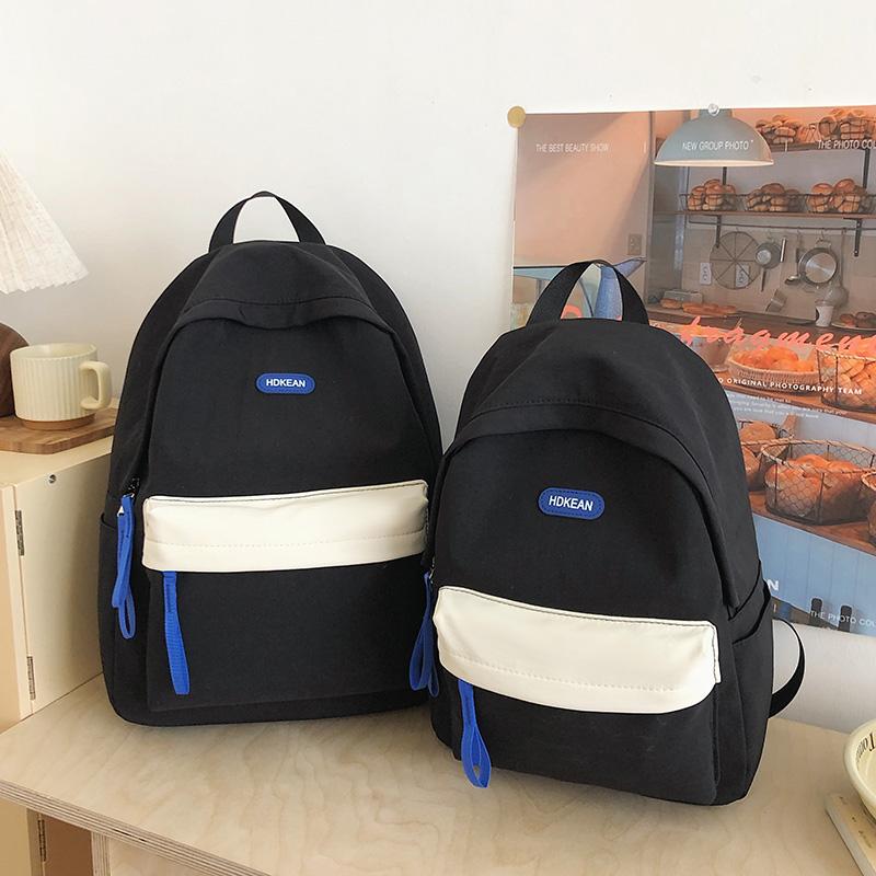 Middle School Student Contrast Color Schoolbag Women's Computer Backpack Lightweight Backpack