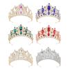 Water Drop Shape Tiara Hair Crown Rhinestone Bridal Wedding Crown Hair Accessories  Party Event