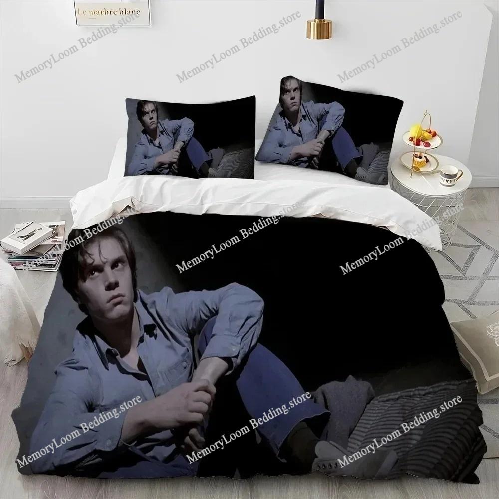 Movie Character Cool Evan Peters Movie TV Actor Bedding Set Twin/Queen Size Duvet Cover Pillowcase Soft Bedroom Decor Set