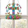Easter 2D Flat DIY Rhinestone Diamond Art Window Pendants Special Shape Crystal Painting Ornament Home Wall Decoration Crafts