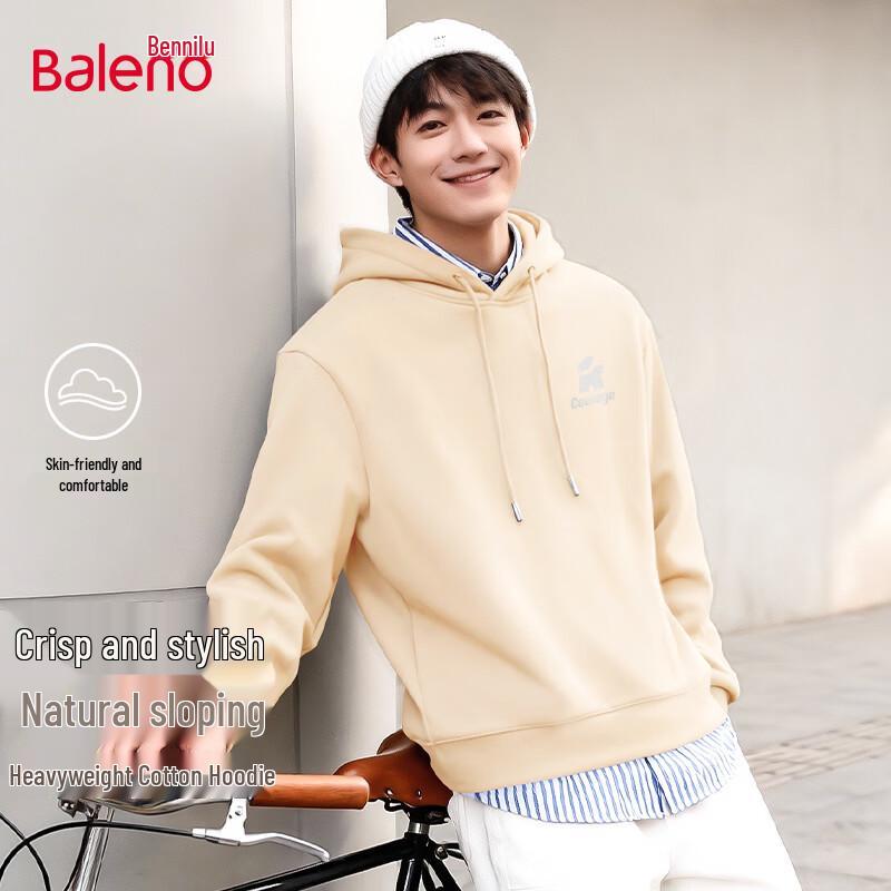 Baleno Men s Casual Loose Hooded Sweatshirt L