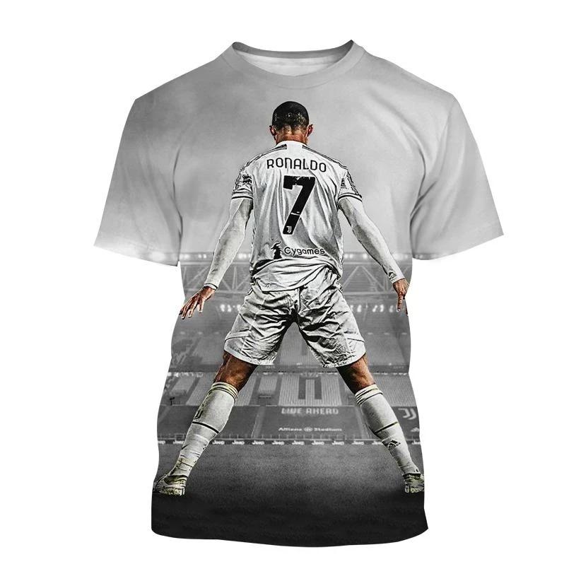 ETST WENDY 05 Ronaldo Zomer Mode Nieuw T-shirt Voetbalster Casual Ronde Hals Heren 3D Print Korte Mouw Hip-hop T-shirt 5XL