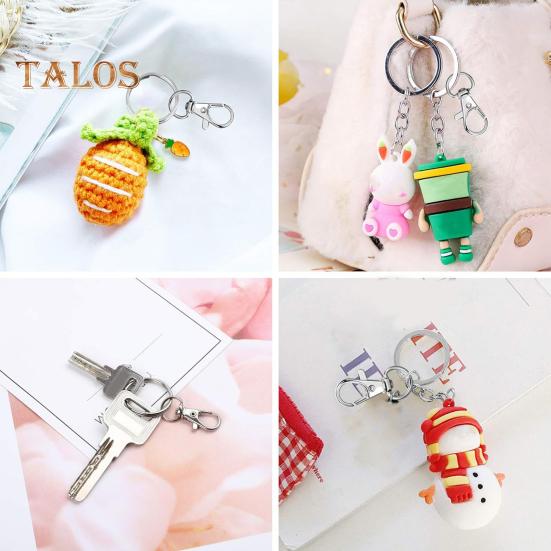 100 szt./zestaw breloków metalowe zapięcie homara z kółkami do kluczy obroże dla psów plecaki akcesoria do breloków DIY