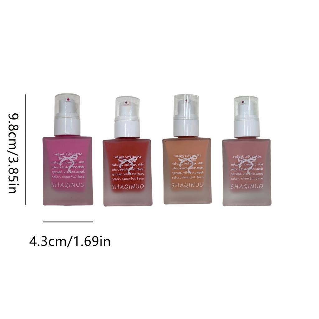 SHAQINUO Radiant Soft Matte Liquid Blush Natural Long Lasting Lightweight Smooth Cheek Tint Makeup Face Cosmetics for Women and Girls