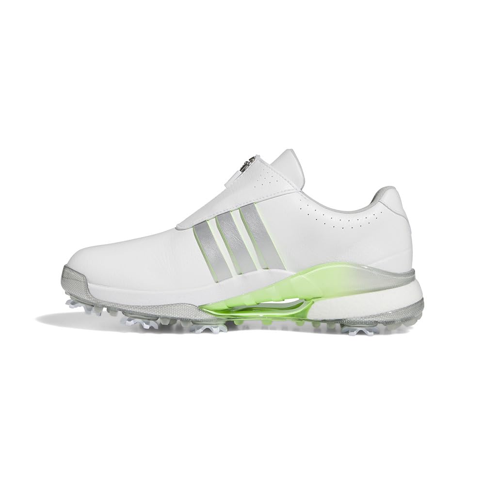 Golf Shoes Tour 360 24 Boa Footwear Spark cm 2E [Adidas Golf] Women's White/Silver Metallic/Green 23.0