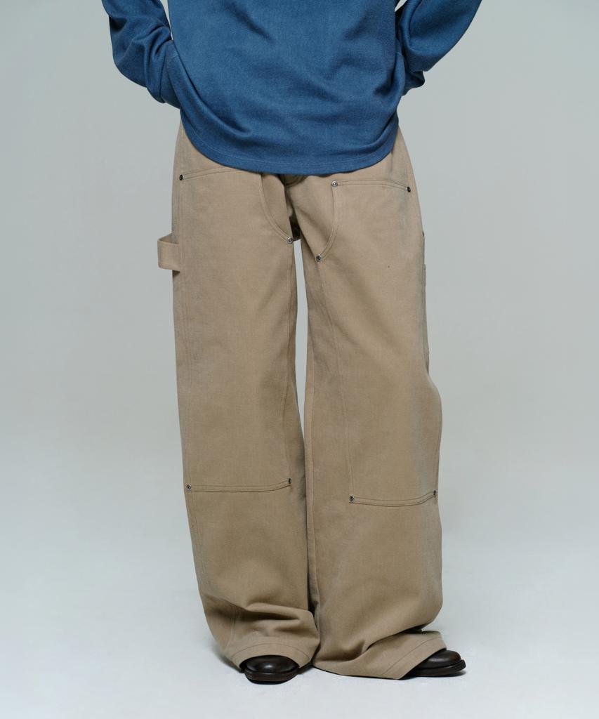 ERA Women Wide Carpenter Pants - Khaki Beige