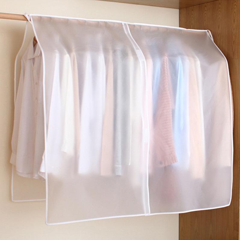 Clothing Dust Cover Transparent Dress Clothes Garment Dust Covers Hanging Organizer Jacket Coat Wardrobe Storage Waterproof