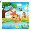 20Pcs Wooden Puzzle Toys Cartoon Animals Intelligence Educational Kids Gift