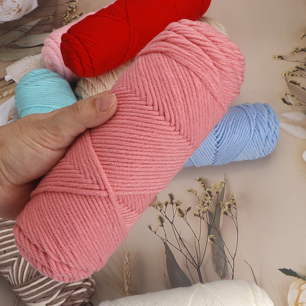 5 Pcs Cotton Select Yarn 17.63oz/500g, Light Worsted Thick Yarn For Knitting Baby Wool Crochet Scarfcoat Sweater Weave Thread