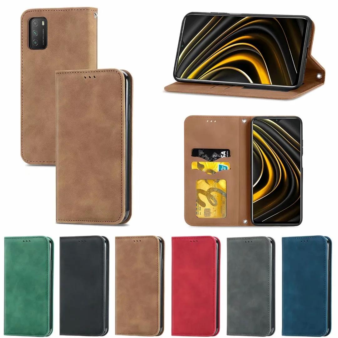

Роскошный кожаный откидной чехол в стиле ретро, ​​чехол для телефона в стиле книги для Samsung Galaxy A31/Huawei Honor 10i/Redmi Note 9S/OPPO A72/One Plus Nord/iPhone 12