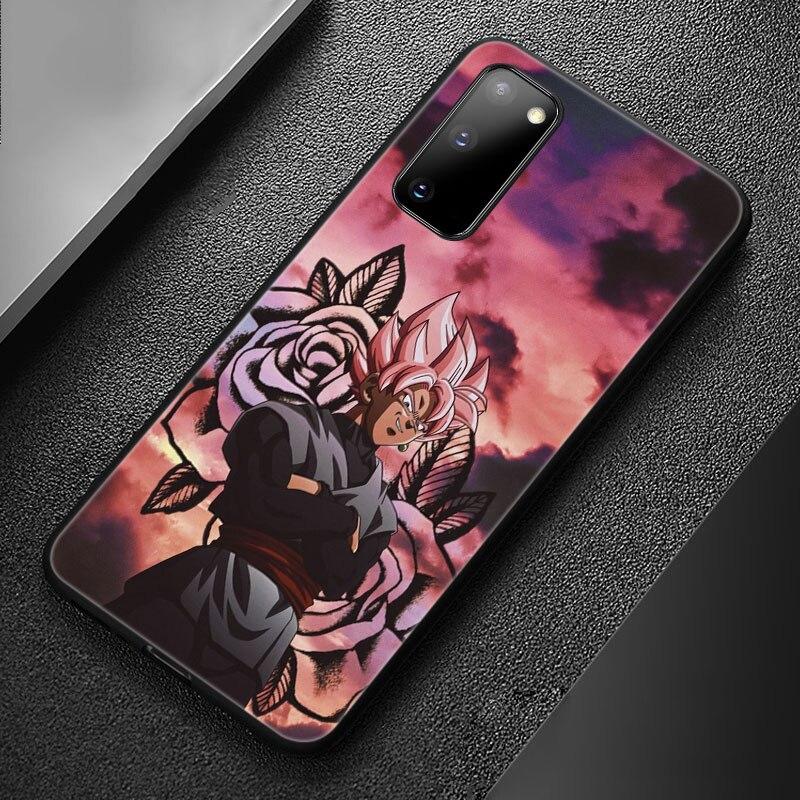 Anime Son Goku Super Saiya Case For Samsung Galaxy S20 S21 FE S10 Lite Note 20 10 Lite S8 S9 + S10E S10 Plus Ultra Black Cover