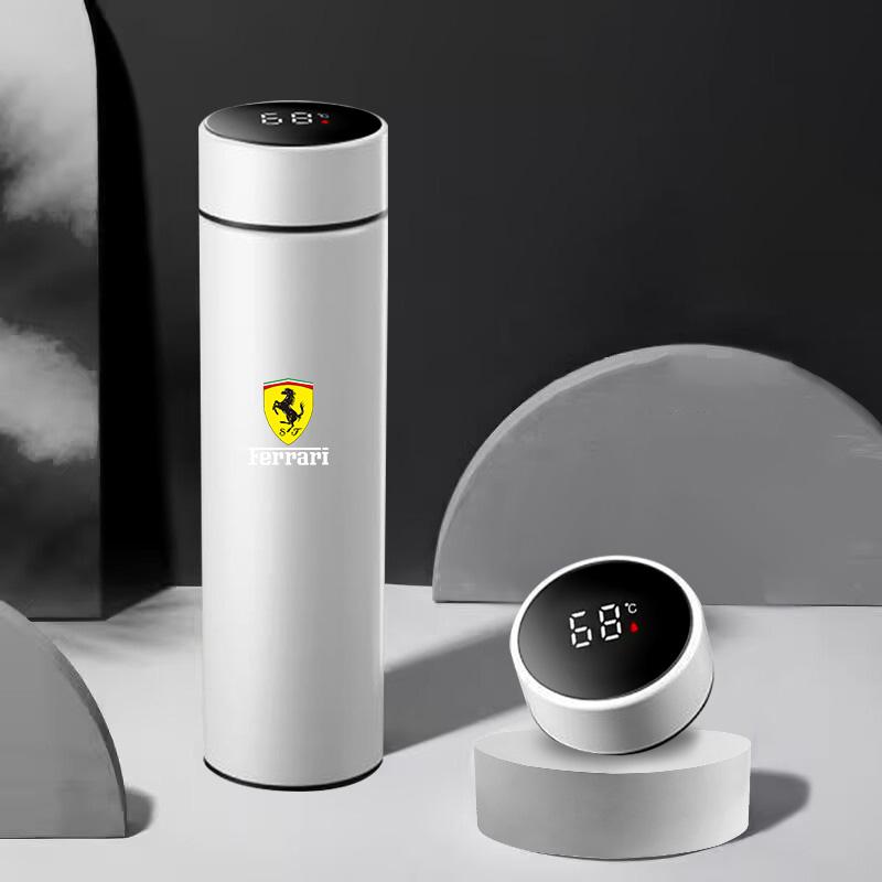 Portable Ferrari Emblem Thermos Stainless Steel Smart Insulation Cup For Ferrari488 Roma F8 SF90 812 360 FF F12 LaFerrari Amalfi ZXX1
