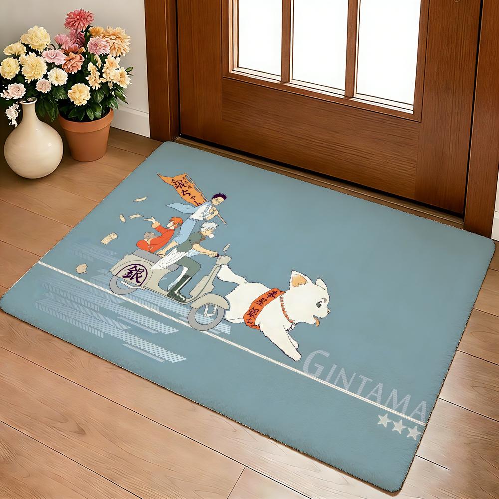 Anime Hot G-Gintama Floor Mat Cozy Flannel Soft Thick Non-Slip Mat For Living Room Bedroom Kitchen Decor Rugs