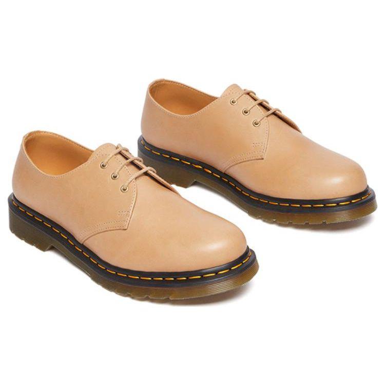 Dr. Martens 1461 Leather Minimalist 3-Hole Lace-Up Low-Top Casual Shoes Unisex Casual Shoes Beige 30683250