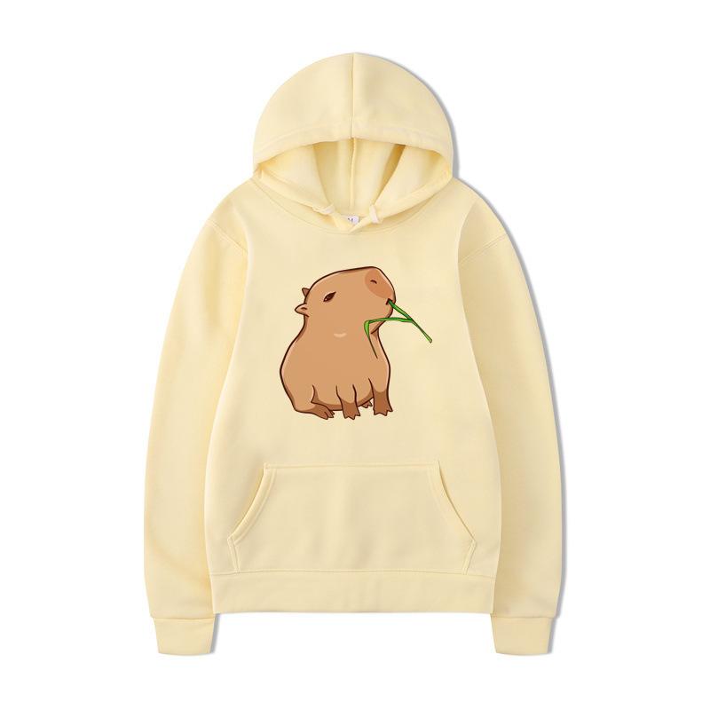 Cartoon Anime Print Fashion Sweatshirt Hip Hop Casual Unisex Autumn Winter Fleece Oversize Streetwear Tops Sudaderas