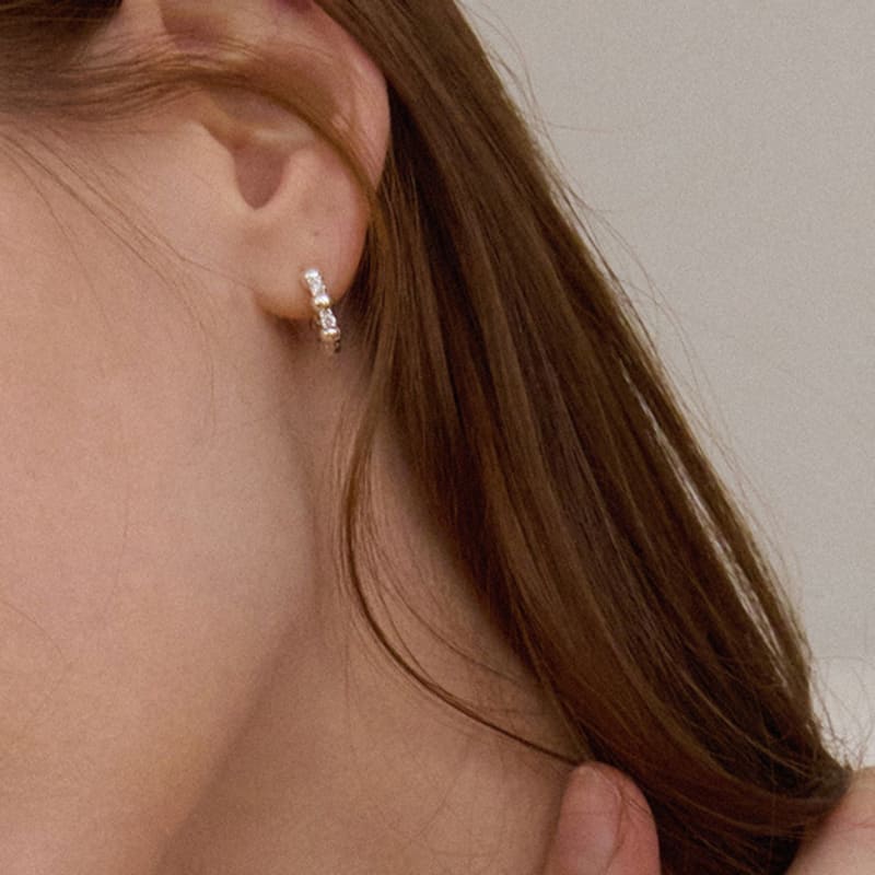 PAIGEFLYNN JEWELRY [925 Silver] Luce Bubble One-Touch Earrings
