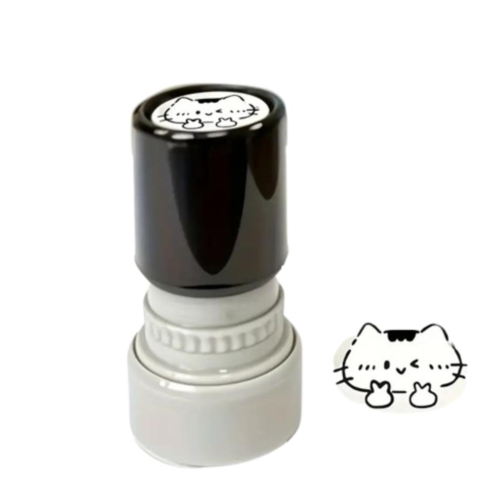 Cat Designs Black Cat Stamp Diary Collage Cartoon Stamps Durable Kitten Stamp  Stationery