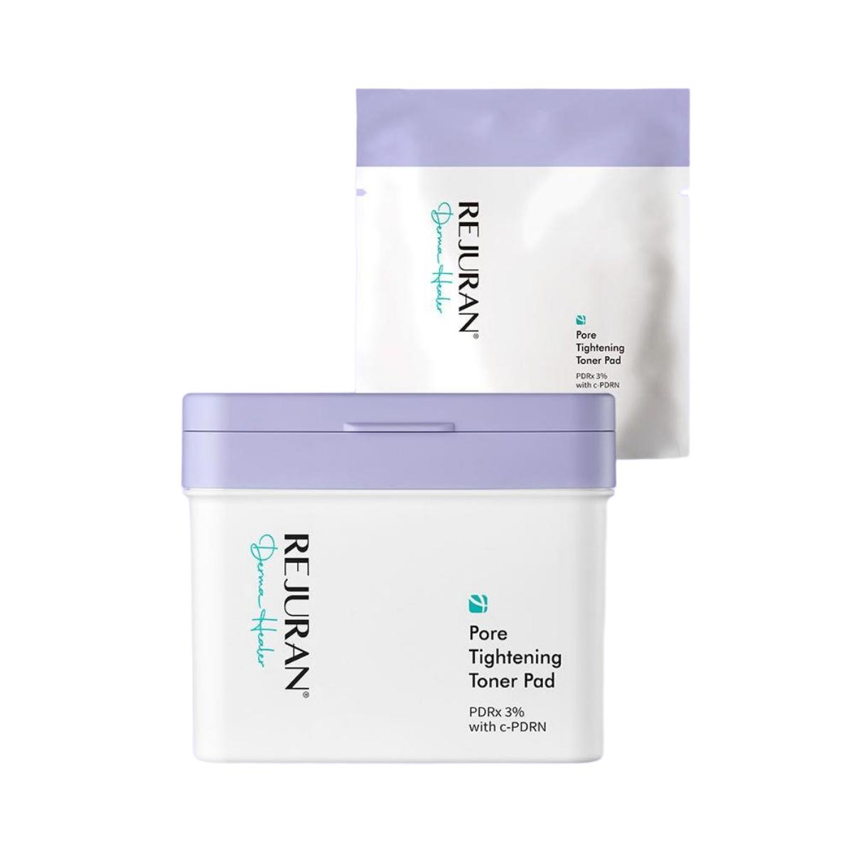 

REJURAN Derma Healer Pore Tightening Toner Pad Set for Smooth Texture 220ml (60 Pads + 60 Pads Refill)