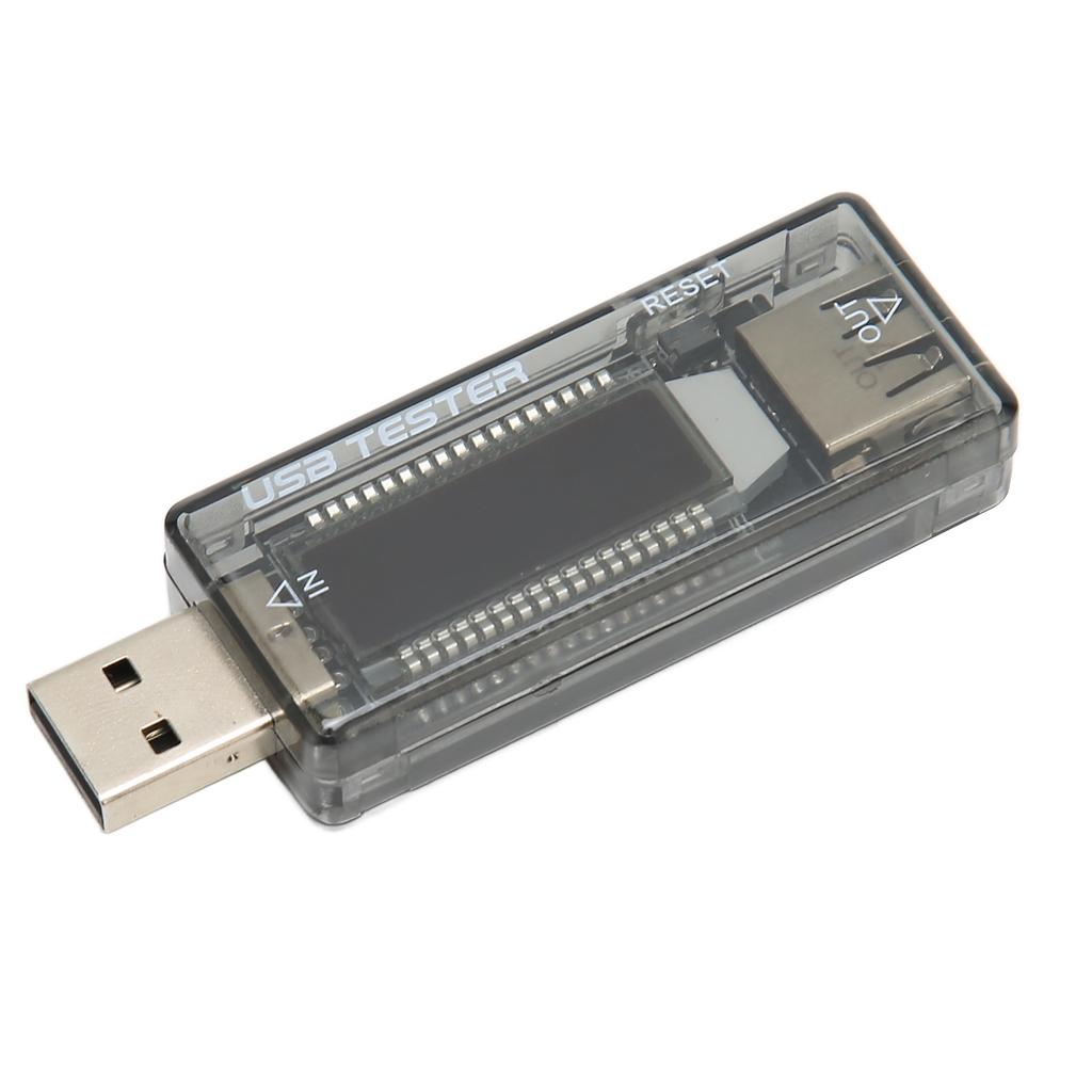 USB Charger Meter LCD Display Transparent Portable Current Voltage Charging Tester 3.5‑20V 0‑3.3A