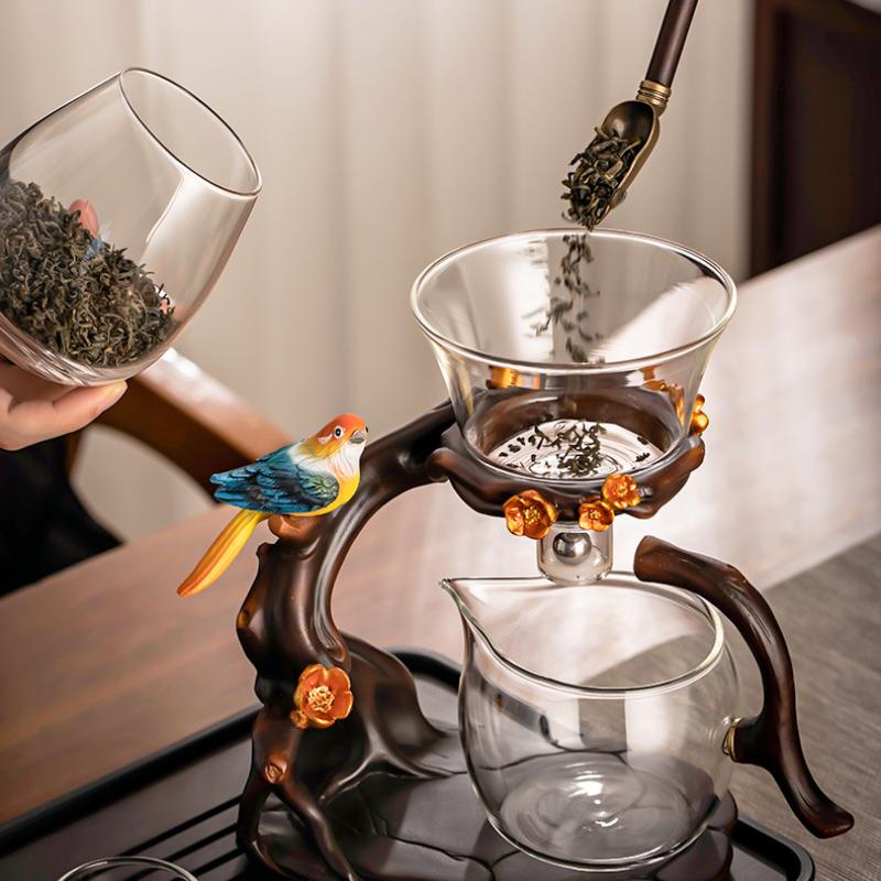 Glass Automatic Tea Set Lazy Tea Maker High End Magnetic Suction Teapot