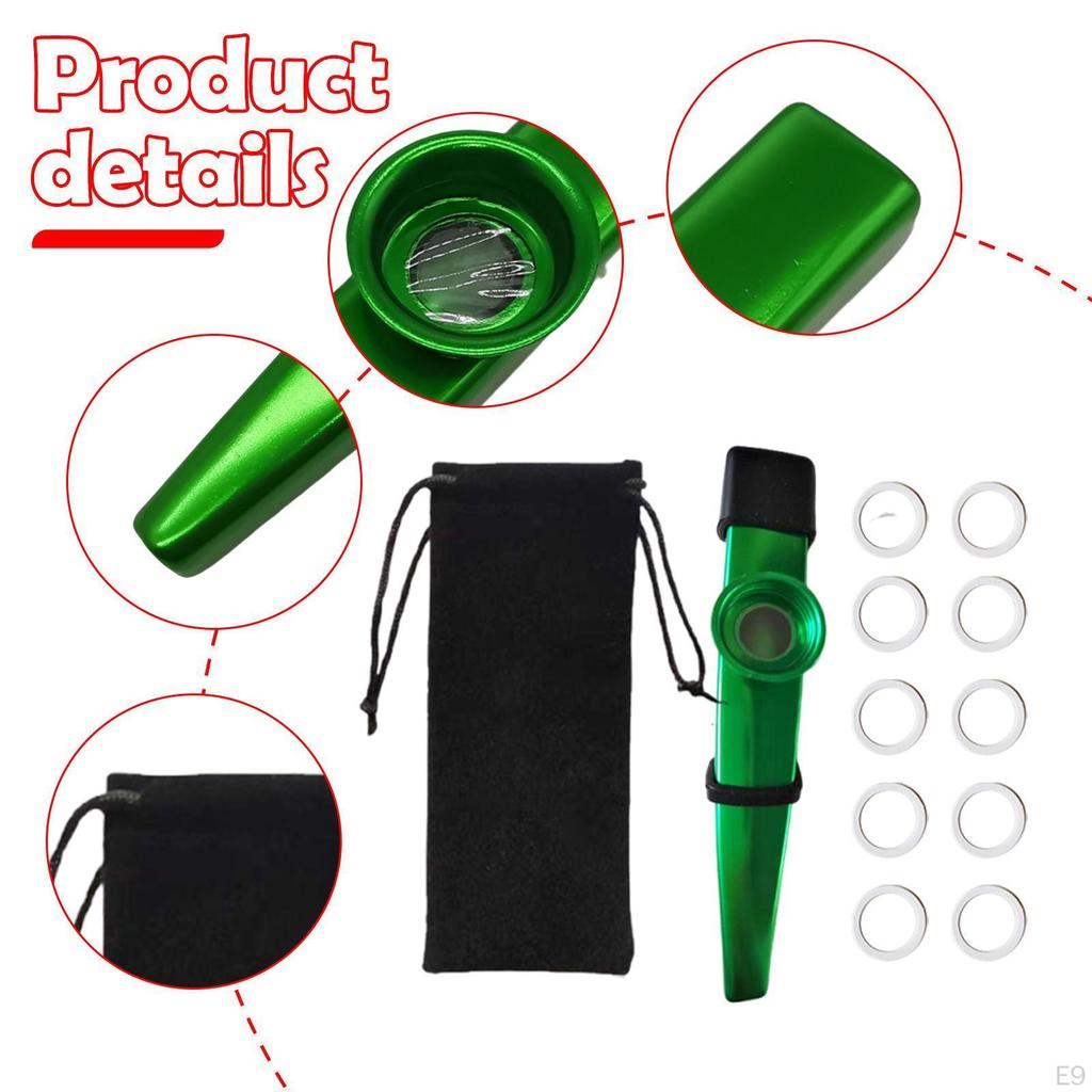 Kids Kazoo Flute Mouthpiece Dustcover Development Sense Diaphragms Musical Instrument