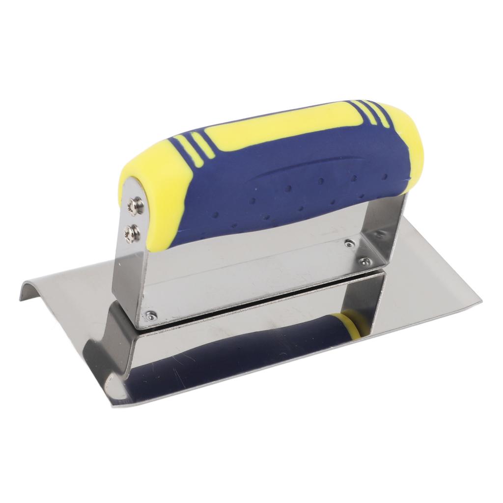 Stainless Steel Trowel Portable Flat Finishing Wall Corner Spatula with Soft Grip Handle for